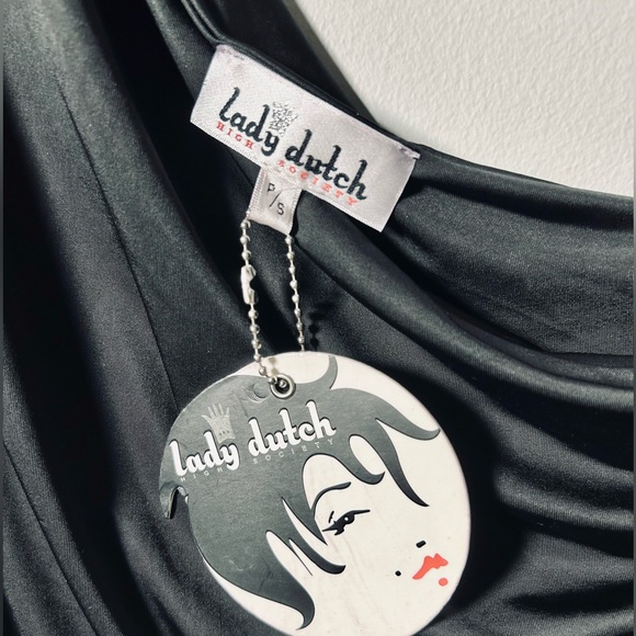 Lady Dutch One Shoulder Black Dress - Picture 3 of 6